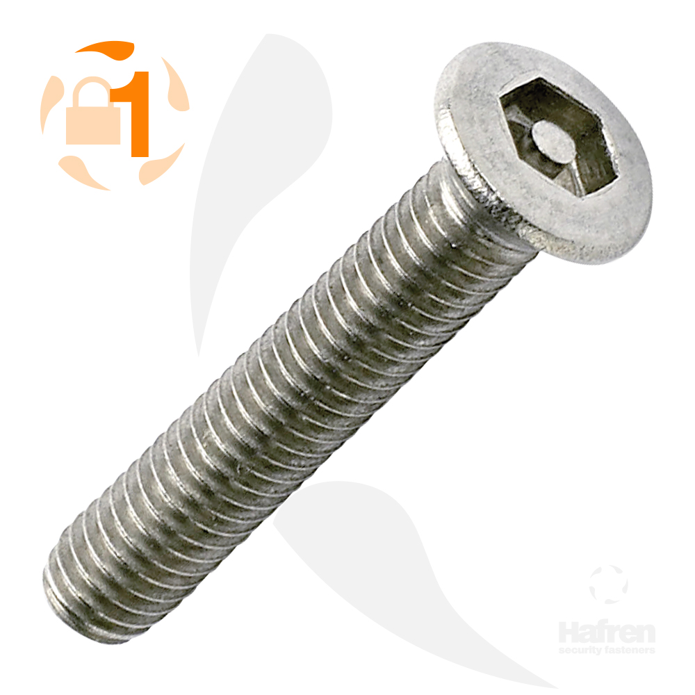 M3.5 x 12mm Raised Countersunk A2 Stainless Steel Pin Hex Machine Screw
