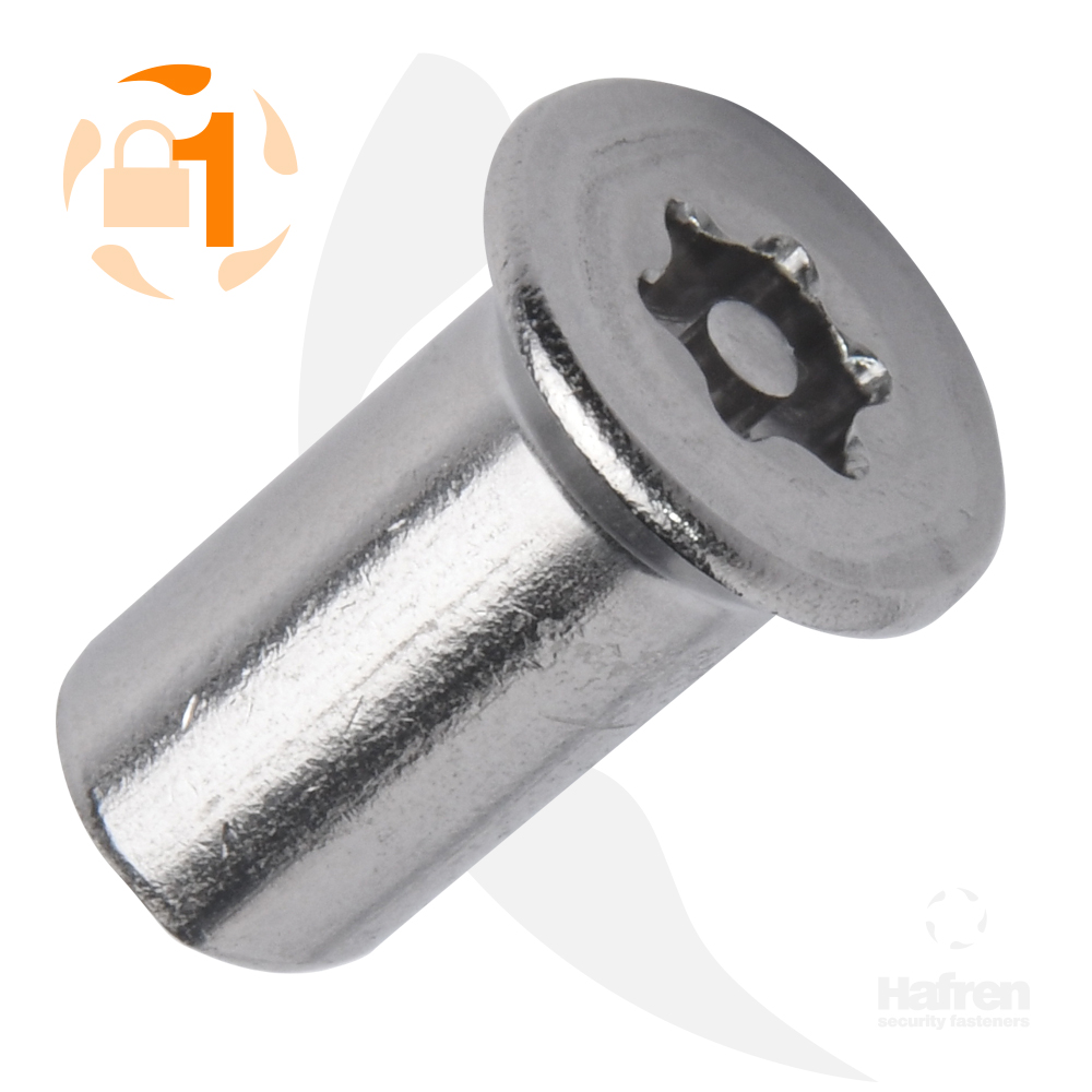 M4 x 12mm Countersunk A2 Stainless Steel 6 Lobe Pin Barrel Nut